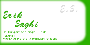 erik saghi business card